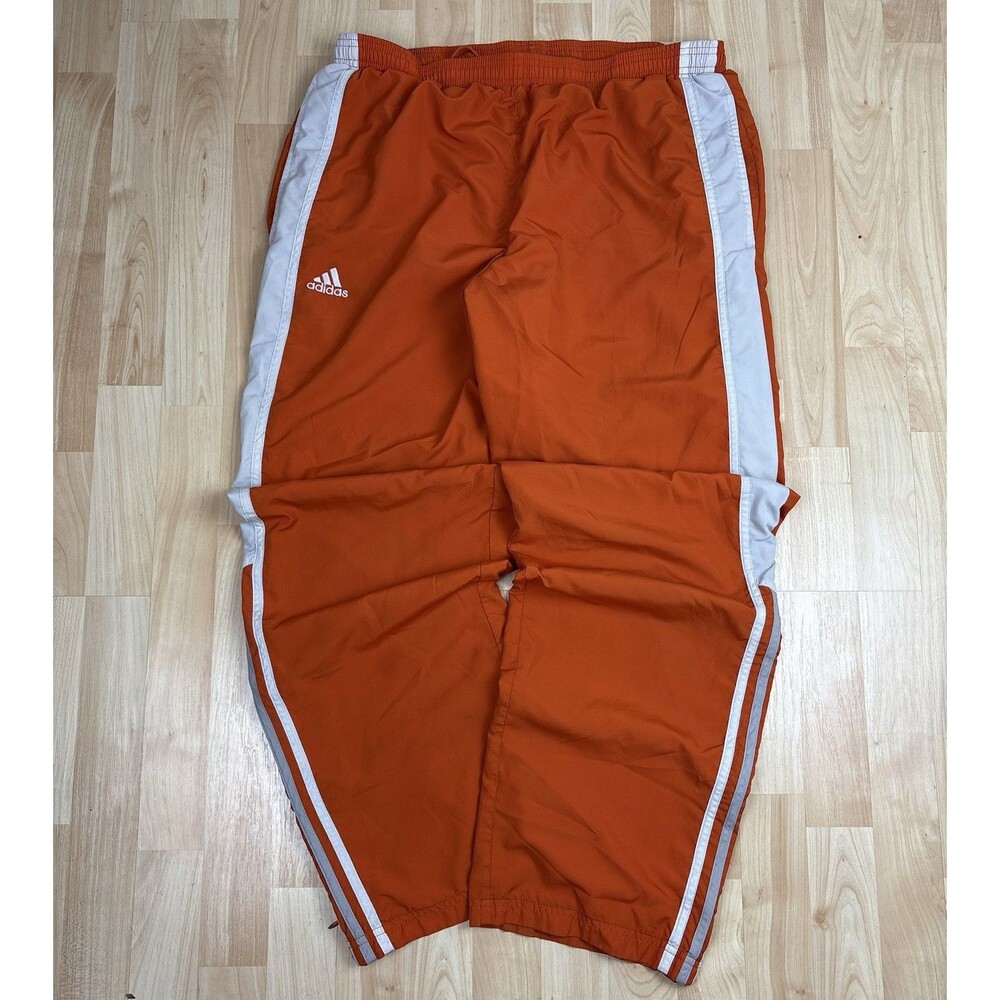 Vintage Y2K Adidas Track Pants / Sweat Pants / Orange / Size Large
